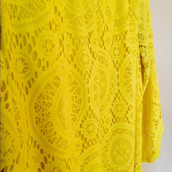 Tacera Yellow Lace Dress - Picture 3 of 8